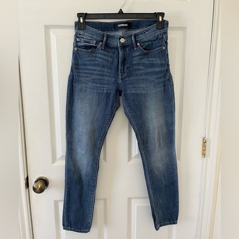 Express Dark Blue Skinny Jeans